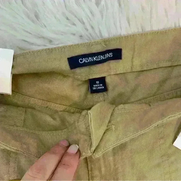 NWT Calvin Klein Jeans khaki tan utility pocket shorts sz 10 - Picture 6 of 7